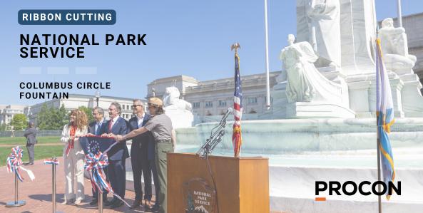Ribbon Cutting at Columbus Circle Fountain